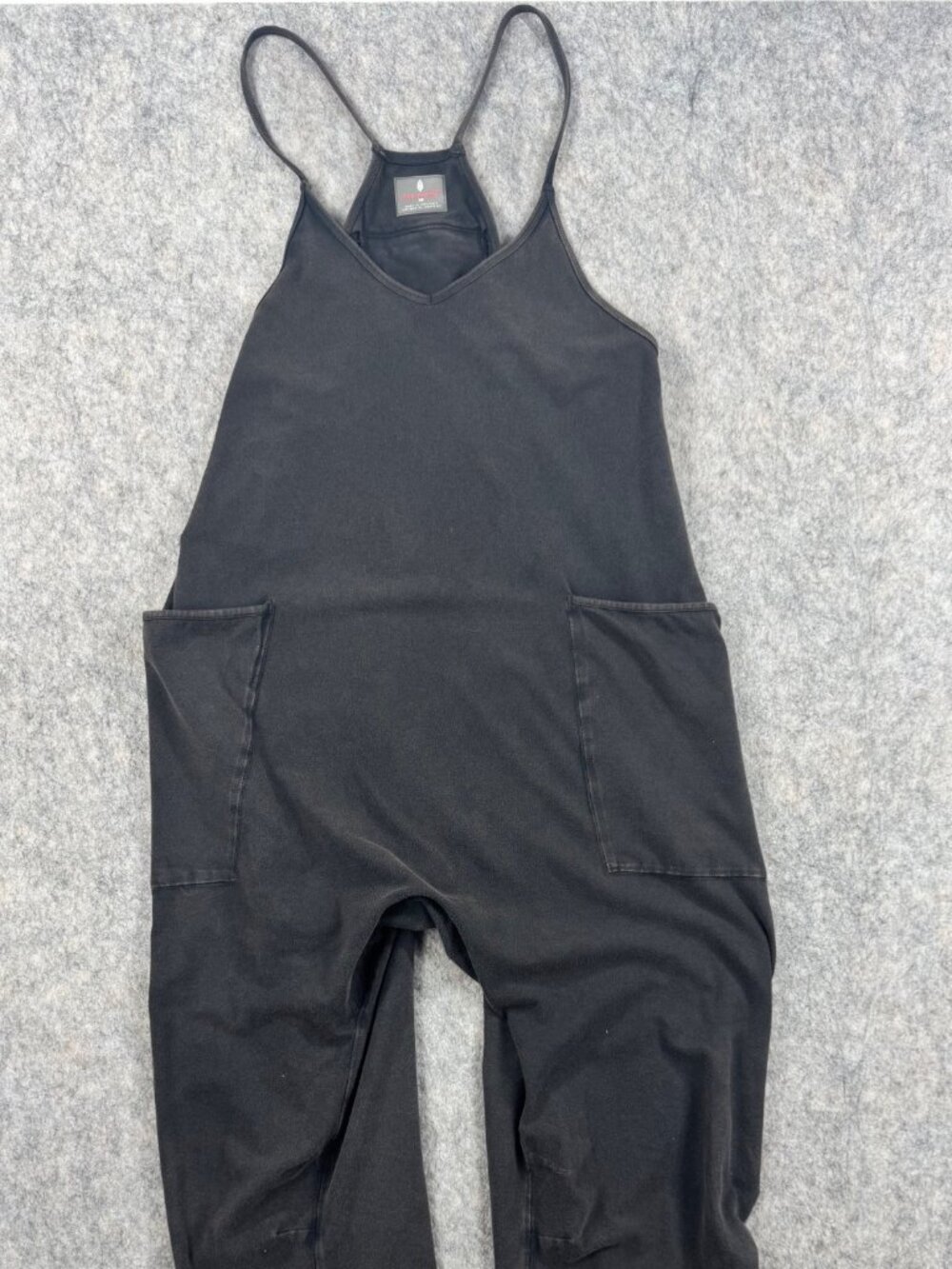 Free People Movement Hot Shot Jumpsuit Sz XS Washed Black Playsuit Romper